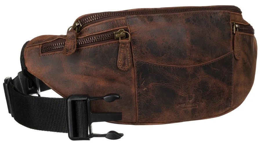 skórzana saszetka brązowa peterson ptn