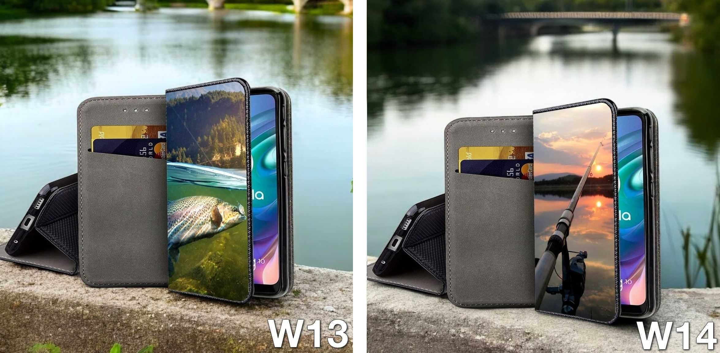 Etui zamykane wędkarskie do Samsung Galaxy M21 ! Karp szczupak sum lin