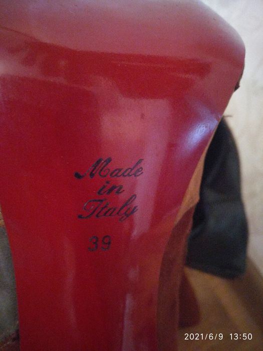 Жіночі нові італійські полусапожки, демісезонні, замша, 39р.