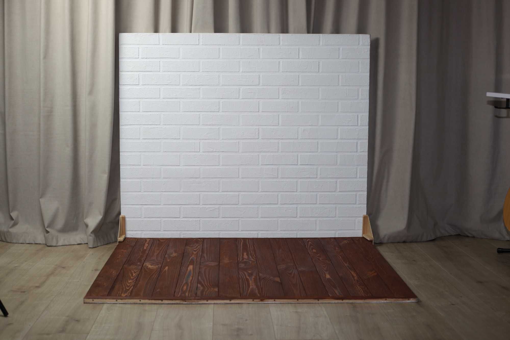 Кутовий фотофон дерево з бетоном 120 см х 100 см (4 текстури)