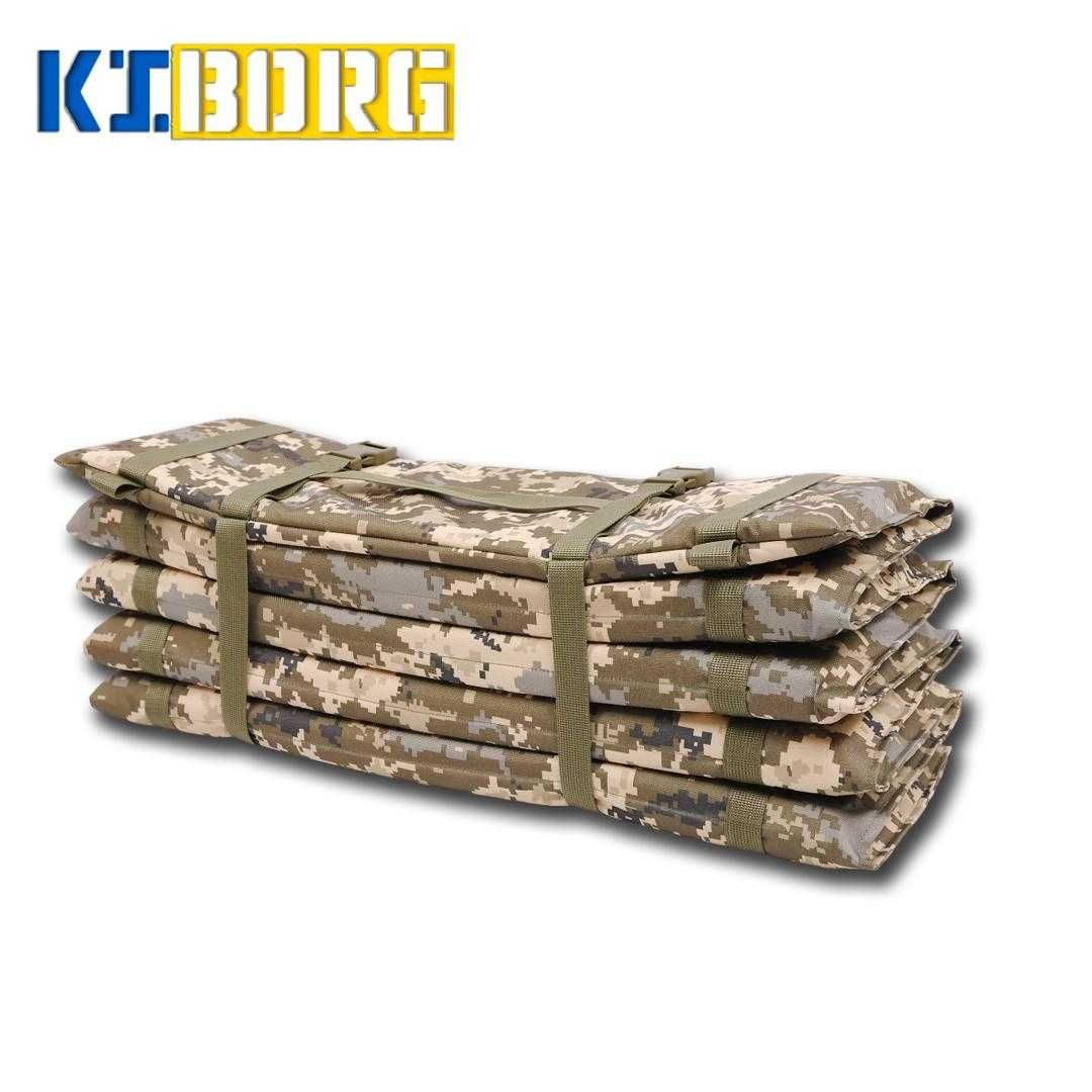 Тактичний розкладний каремат посилений 200х60х2 см. Kiborg (піксель)