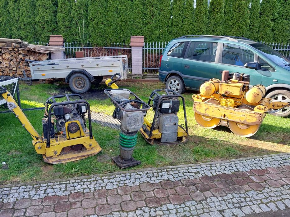 Pakiet  zagęszczarki diesel walec skoczek wacker bomag masalta hatz