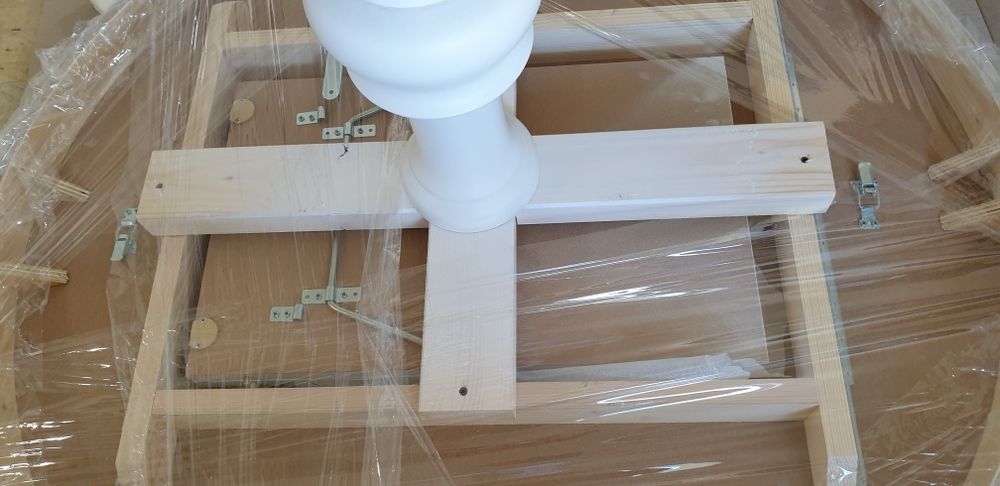 Stół okrągły biały rozkładany 120-180 cm - nowy