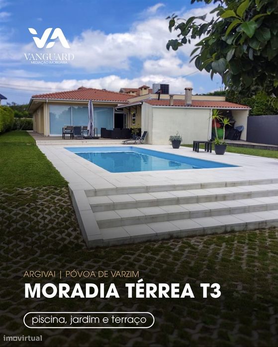 Moradia Térrea T3 com Piscina | Argivai | Póvoa de Varzim