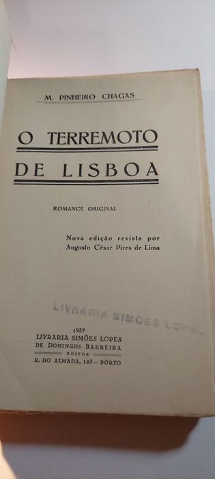O Terremoto de Lisboa - M. Pinheiro Chagas (1937)