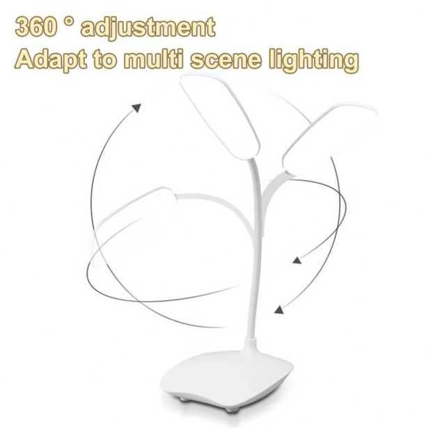 Lampka na biurko - do nauki - NOWA - akumulatorowa - LED - 4szt