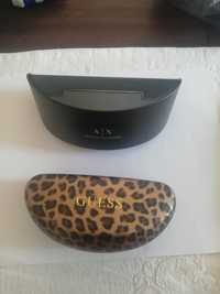 Caixas de óculos  Armani e Guess