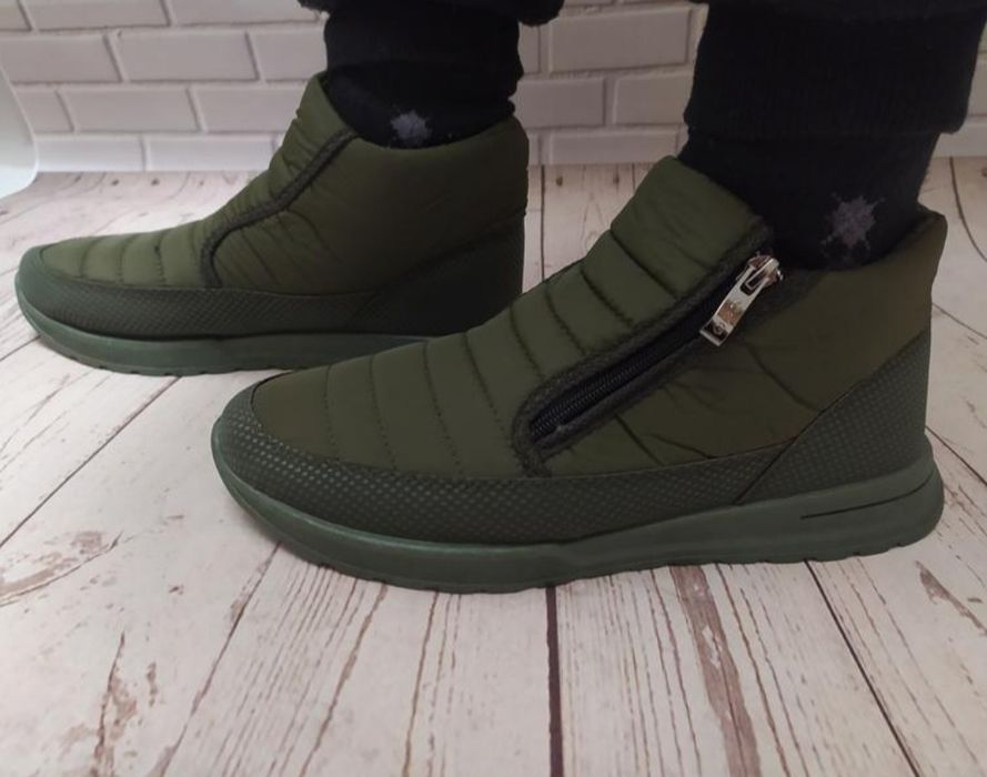 Стильні Чоловічі  зимові дутики ХАКІ! ЧОРНІ! Виробництво України! До 2