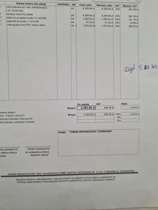 Lodowka na wino Teka