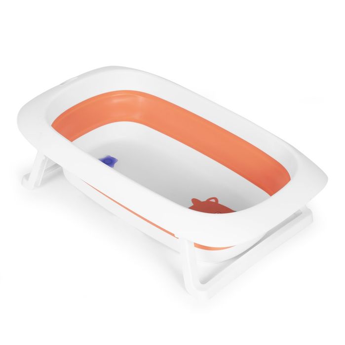 Wanienka dla dzieci wanna składana z odpływem 81 cm - Krówka