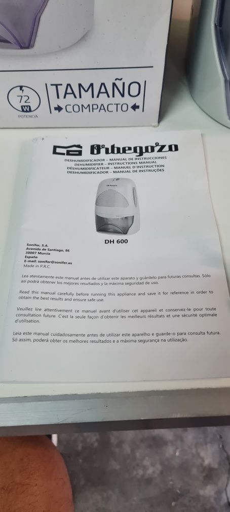 Desumidificador Orbegoso DH600