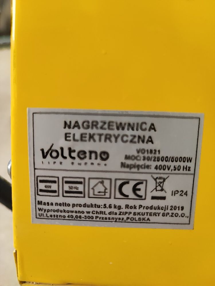 Nagrzewnica elektryczna Volteno 5kW
