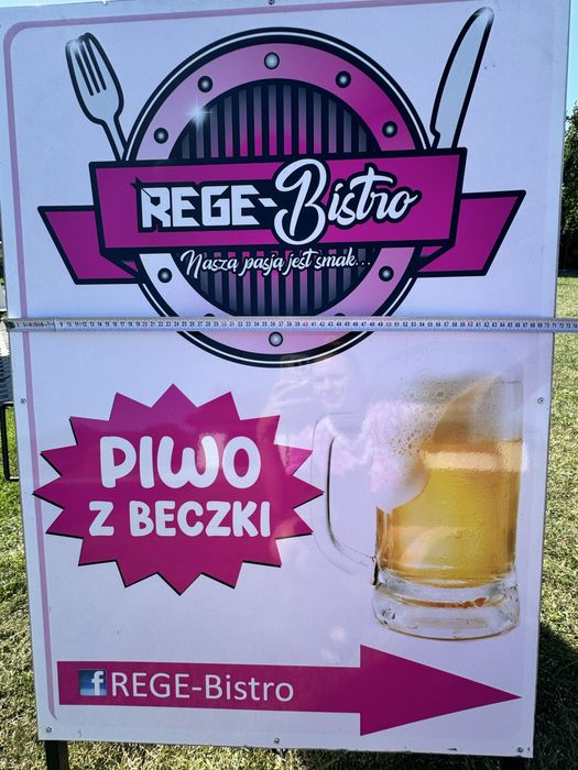 Potykacz reklamowy dwustronny stalowy - reklama 70x100