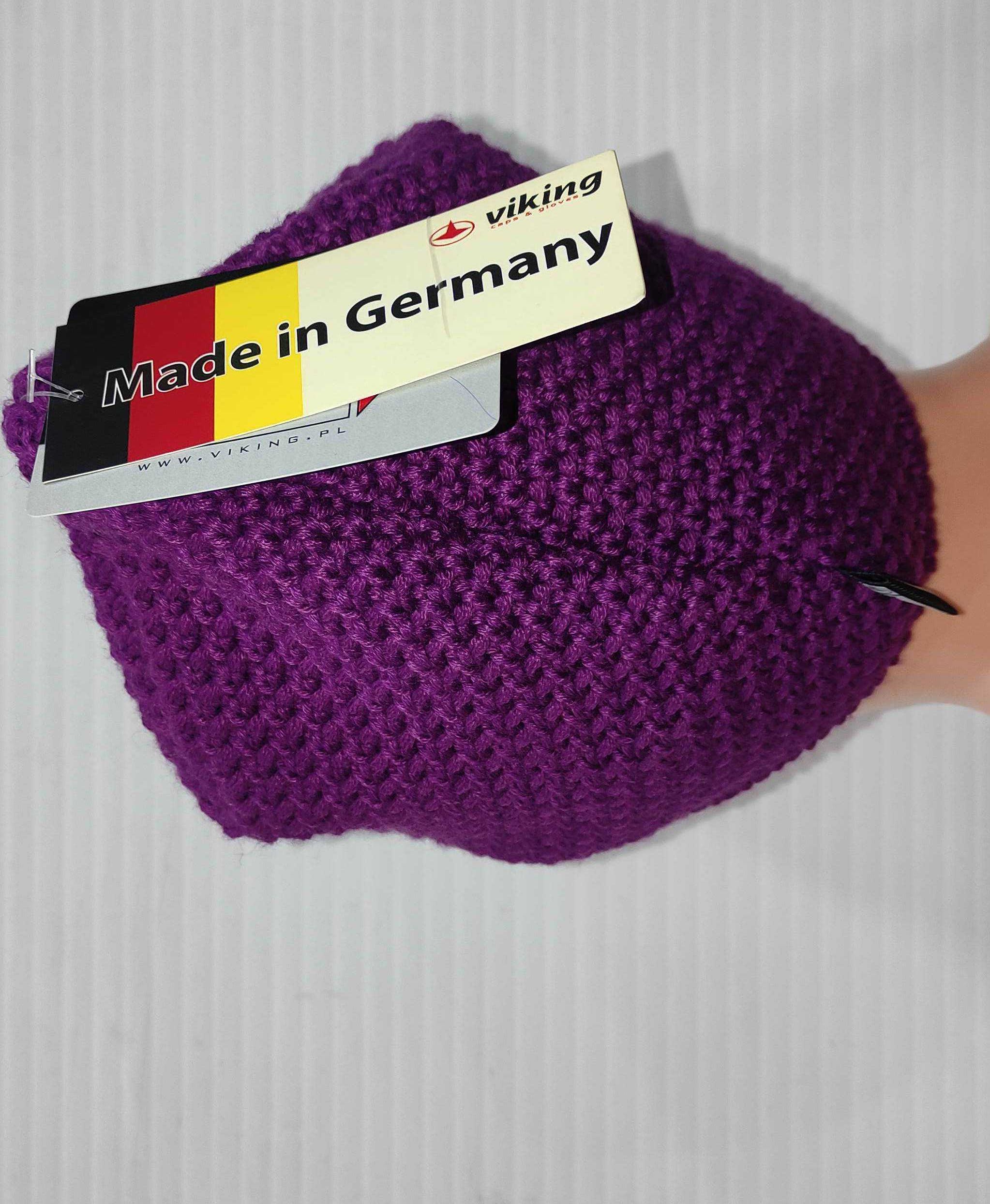 NOWA czapka damska wełniana Viking merino woll 
modna, wygodna, ciepła
