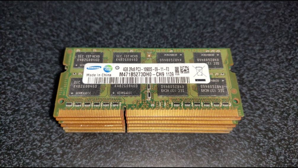 Оперативная память 6 Планок по 4GB DDR3 PC3-10600S. SODIMM.
