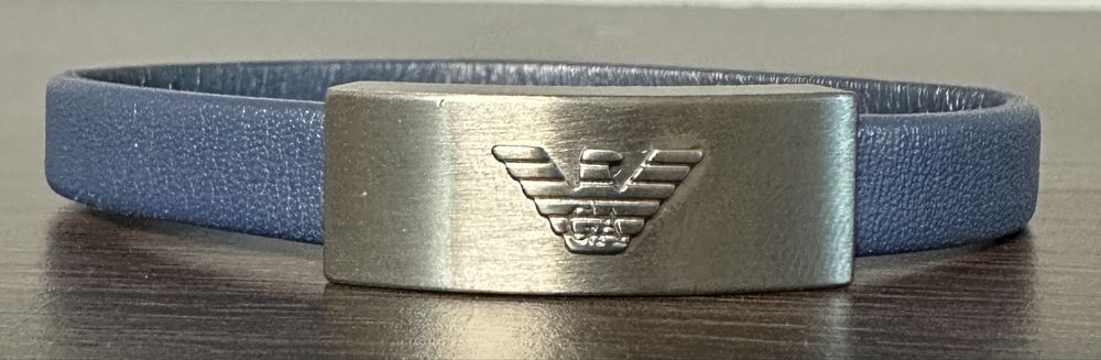 Bransoletka skórzana stalowa Emporio Amrani