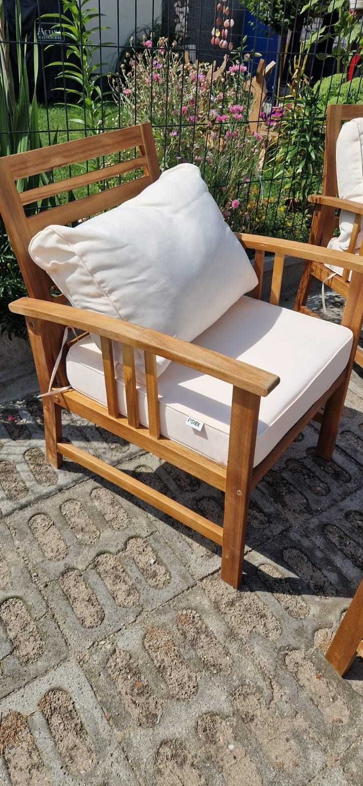 Zestaw mebli ogrodowych z drewna drewniane meble na taras ogród SUPER