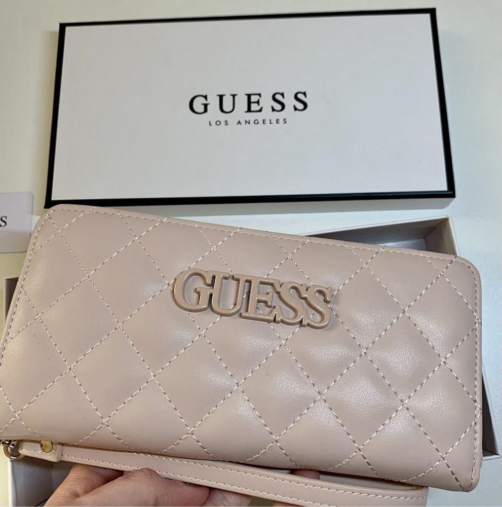 ТОРГ!! НОВІЙ - Гаманець жіночий Guess Elliana 861 Пудра. ТОРГ