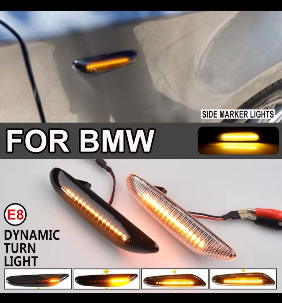 Piscas led dinâmico para BMW em pretos