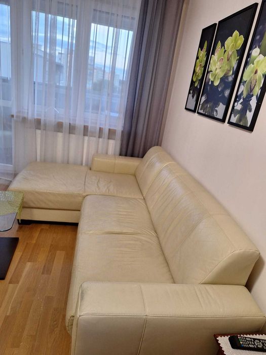 Sofa,kanapa skórzana z funkcją spania