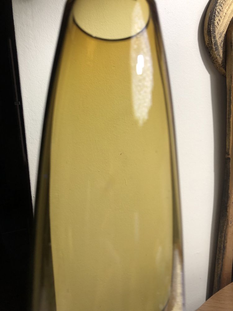Vintage wazon żółty