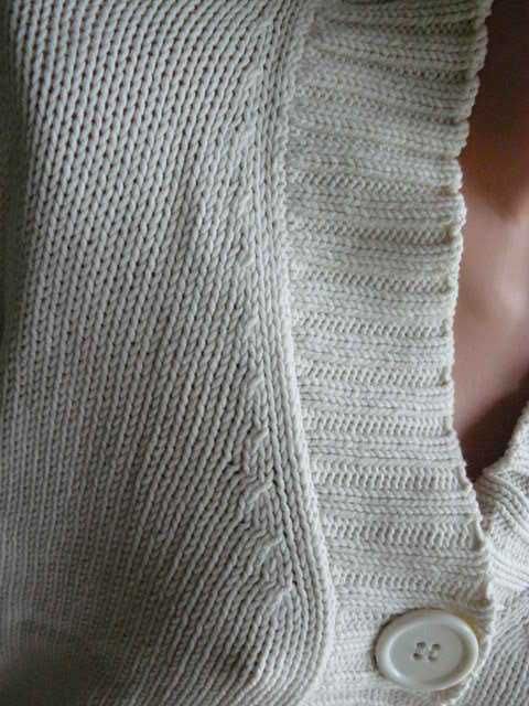 BIAGGINI sweter bolerko rozpinany 44 46 48 kremowy 2XL do sukienki