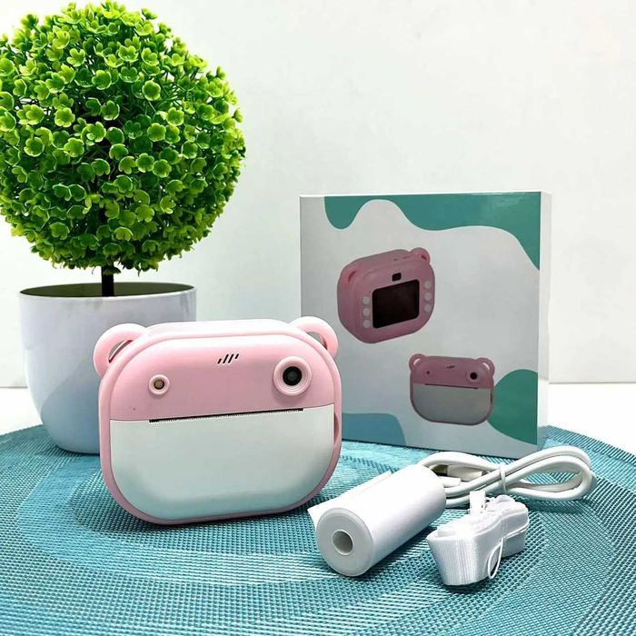 Фотоапарат-принтер чб друк  2 рулони термопапери фото відео ігри SD