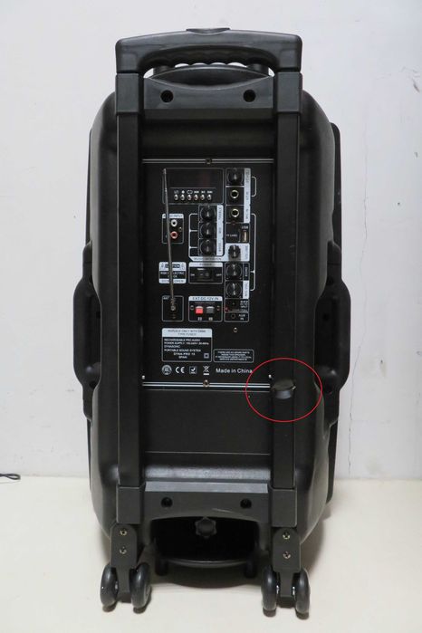 DYNASONIC DYNAPRO 15 Głośnik 800W Bluetooth USB Mikrofony Karaoke