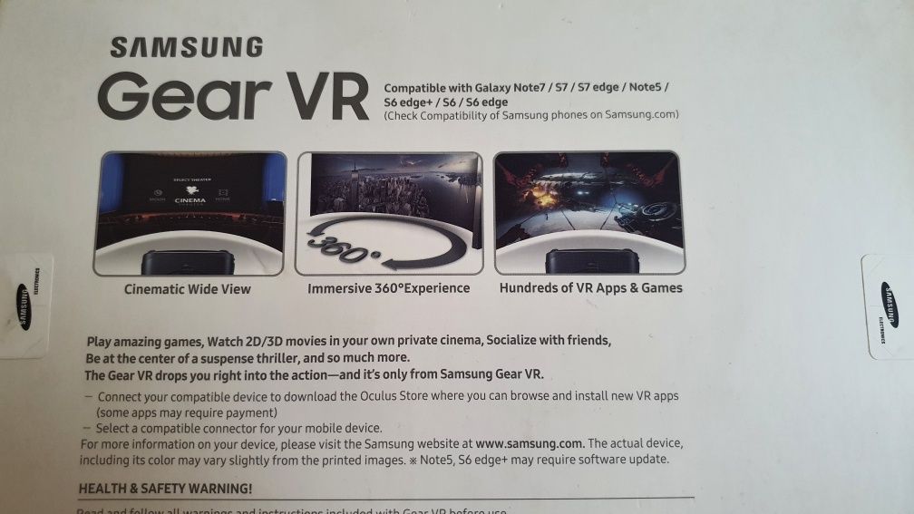 Okulary VR do wirtualnej rzeczywistości Samsung Gear VR