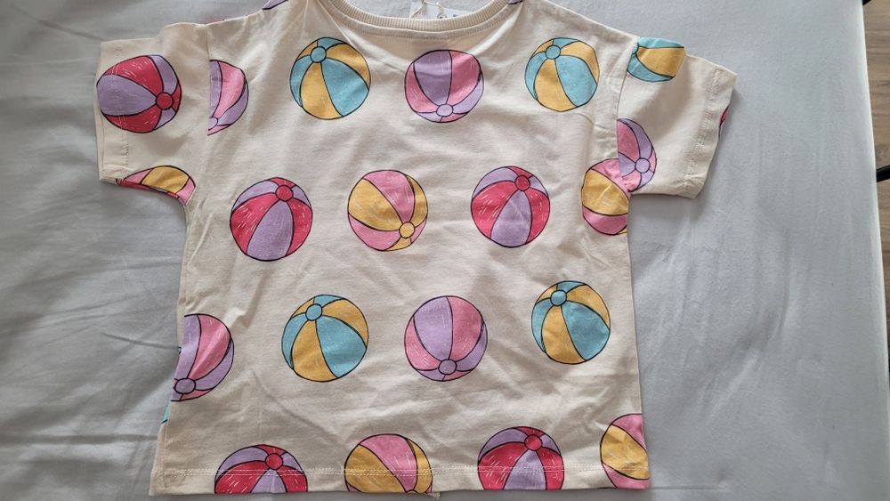 Bluzka tshirt wiązany w piłki Zara 5 lat 110cm