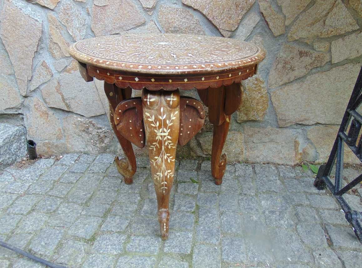 Stolik,kwietnik,art deco,nogi stolika 3 słonie