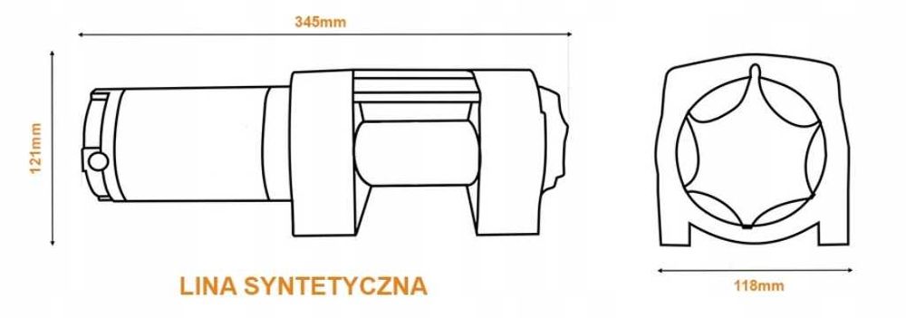 WYCIĄGARKA AKUMULATOROWA 4000lb Spider Winch /syntetyk/
