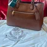 Lauren Ralph Lauren – Elegancka torebka shopper ze skóry naturalnej No