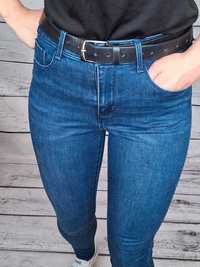 Jeansy spodnie dżinsowe jeansowe niebieskie rurki obcisłe dopasowane