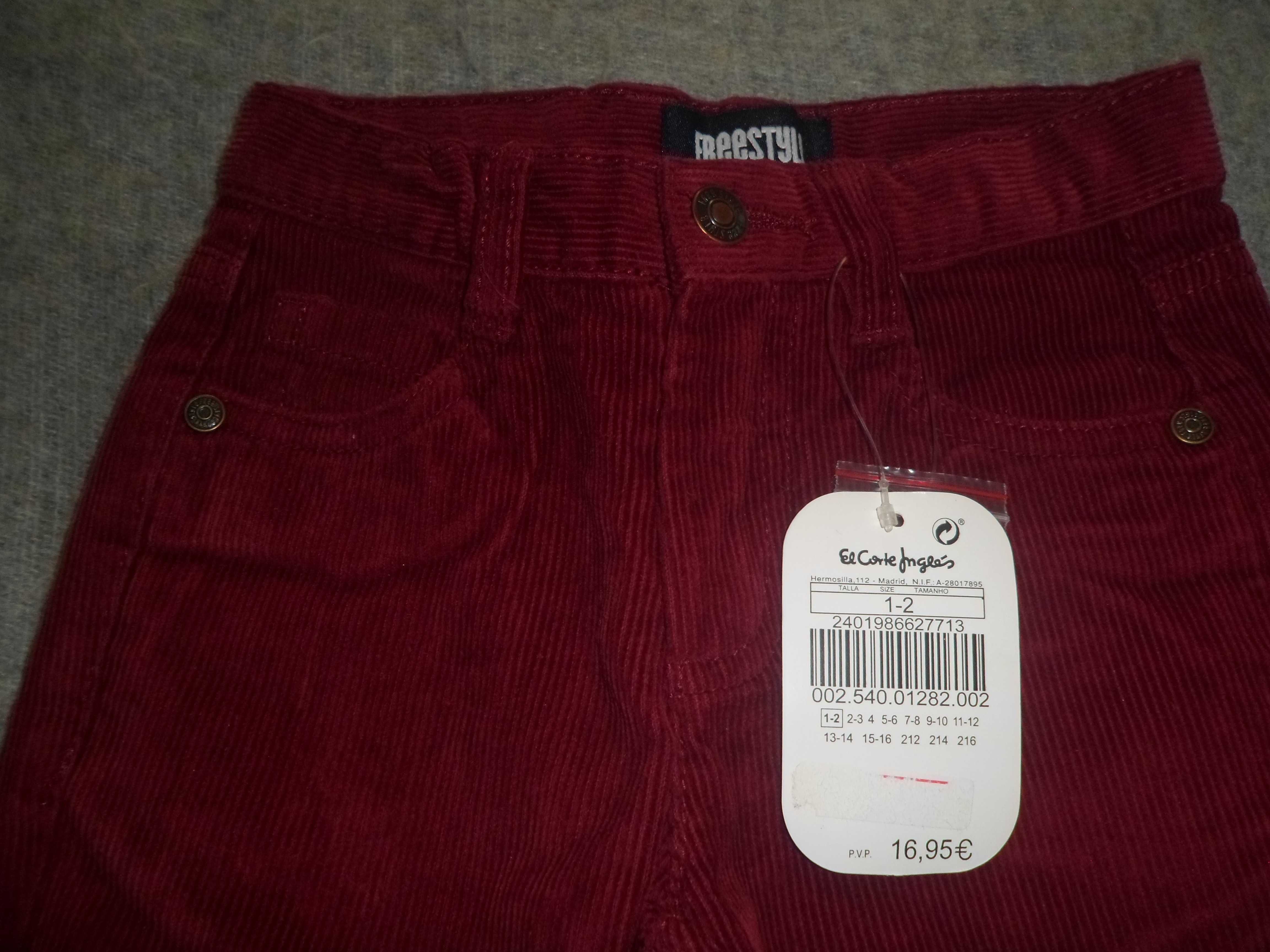 2 pares de calças novas com etiqueta para menino