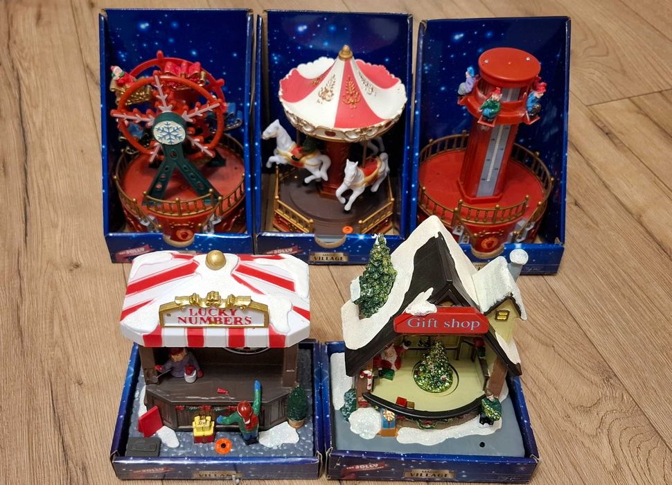 Dekoracje do wioski świątecznej