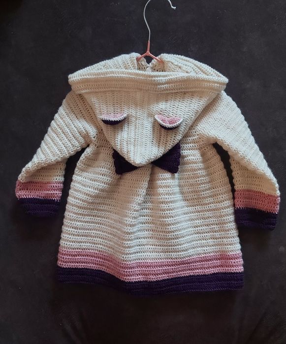 Płaszcz kurtka z kapturem Handmade 2- 3 lata