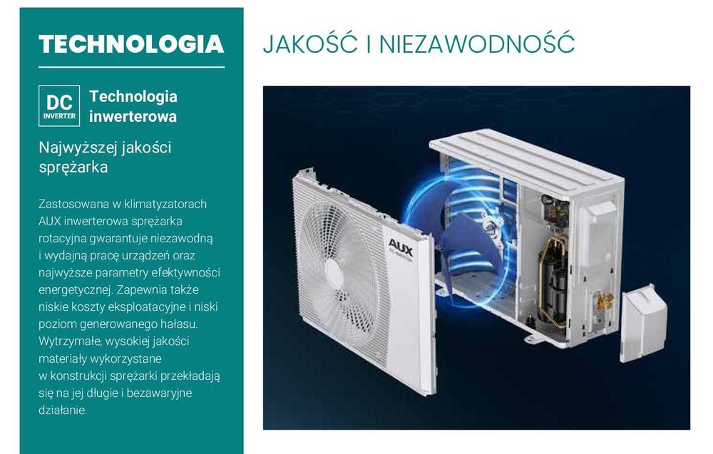 Klimatyzacja AUX M QSmart Plus 3,5 kW, grzanie przy -22, z montażem!