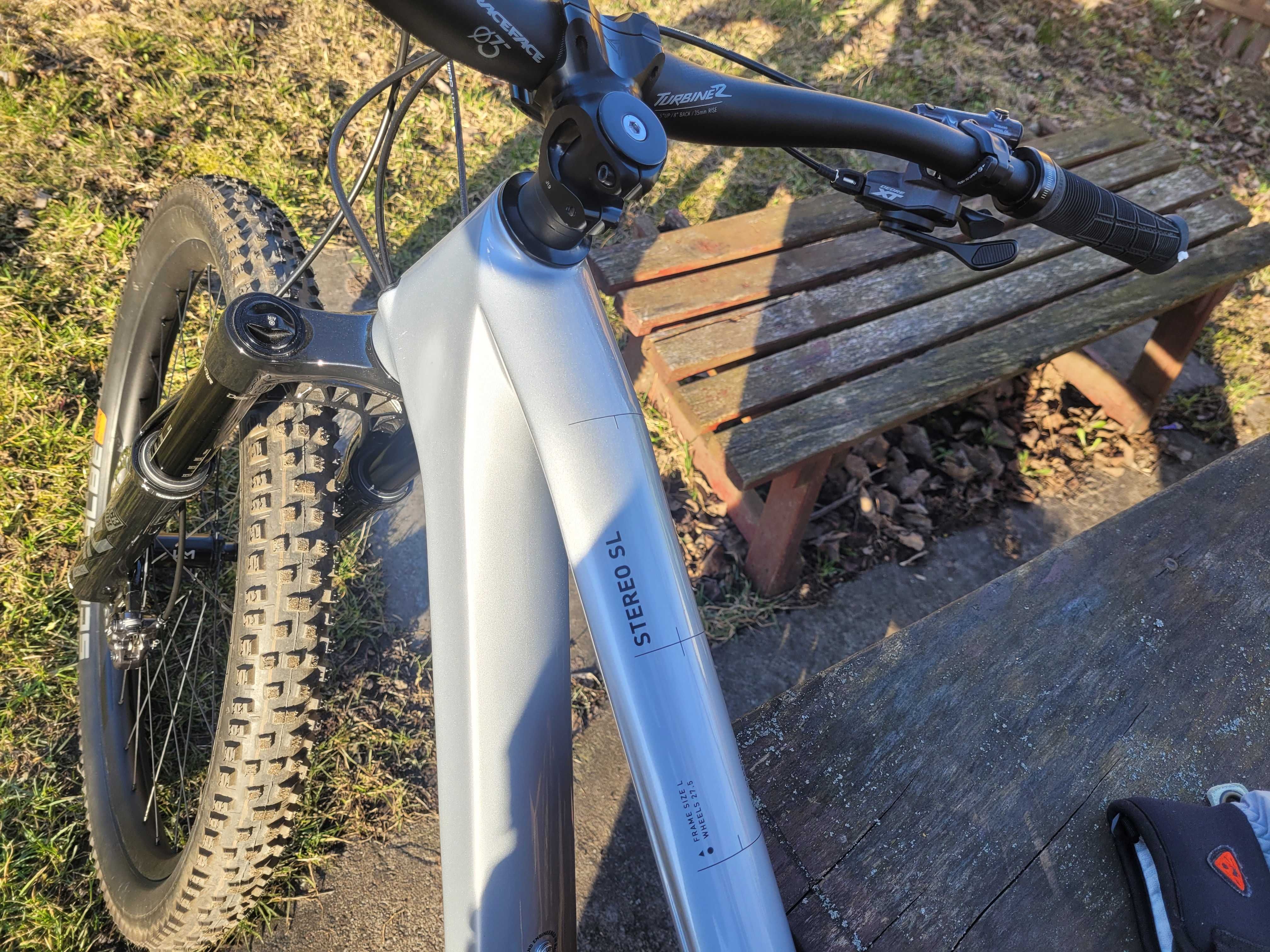 Cube Stereo 140 HPC Sl Carbon Full Shimano XT Roz L Idealny