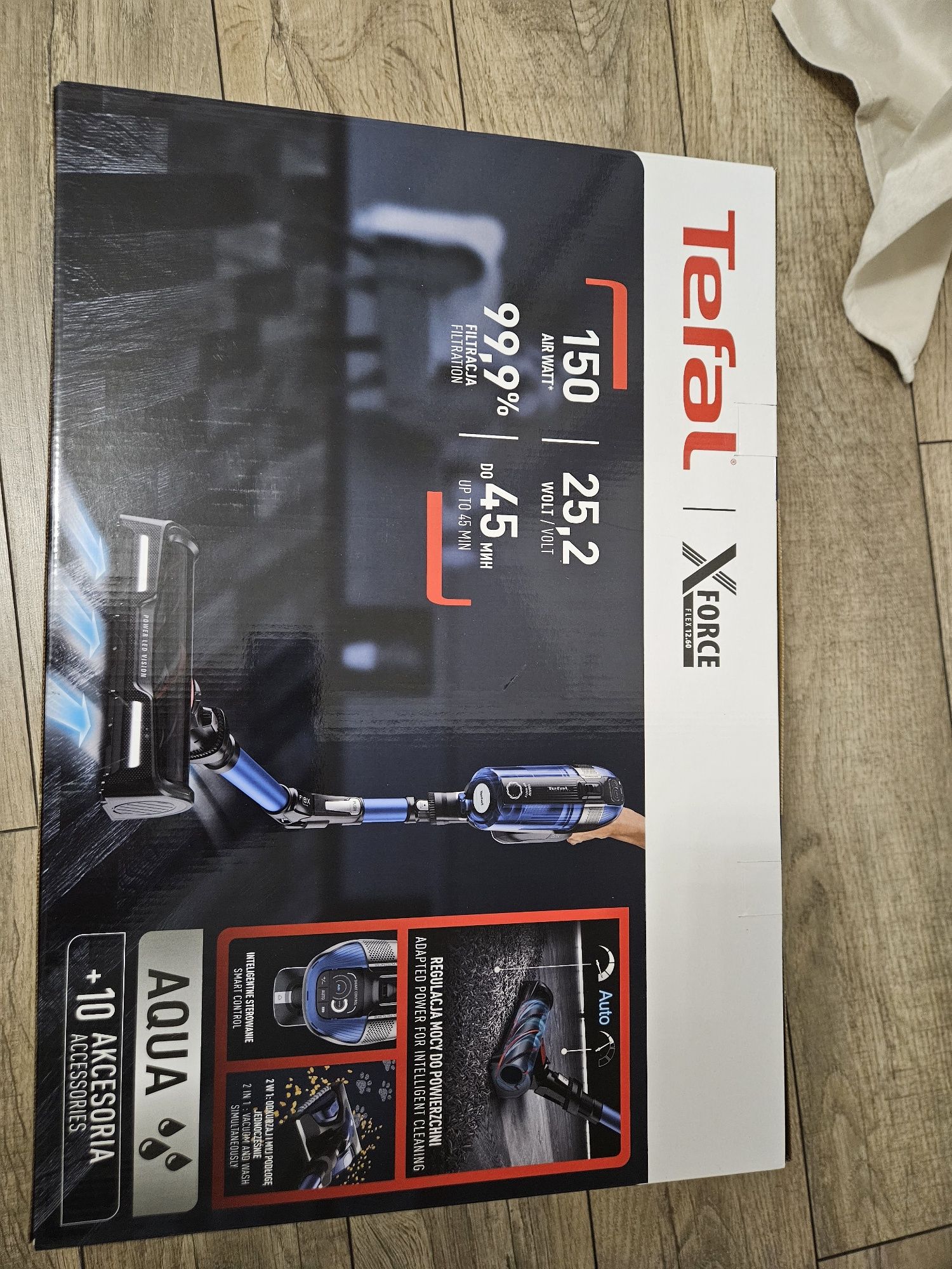Tefal X-force flex 12.60 Aqua  odkurzacz bezprzewodowy