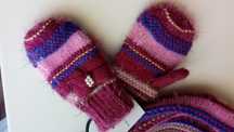 Conjunto gorro e luvas menina