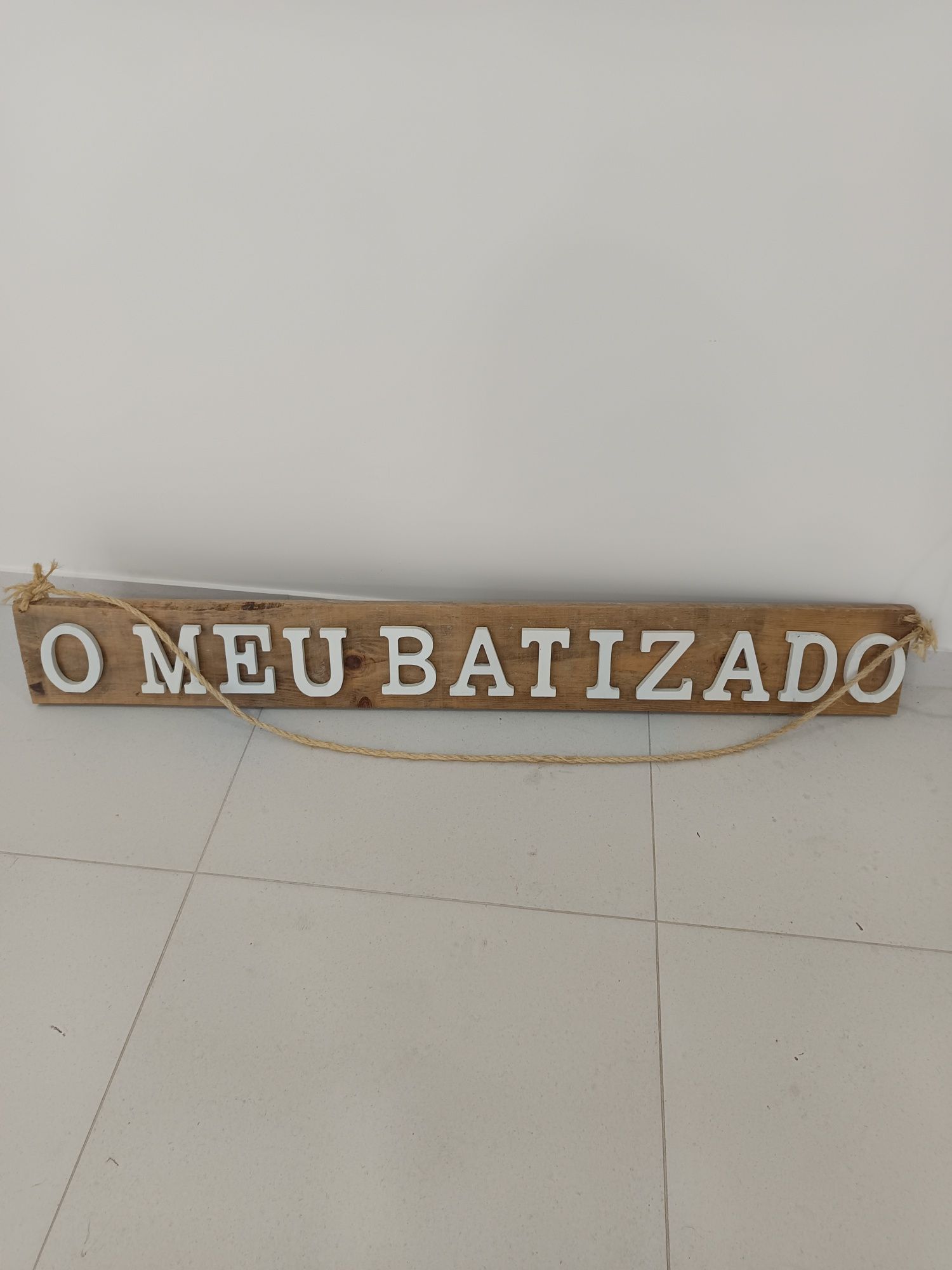 Placa Madeira Batizado