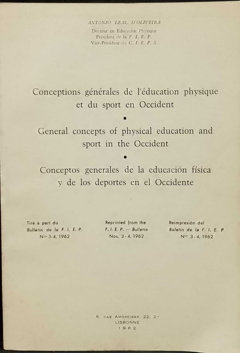 General concepts of Physical education and sport in the Occident