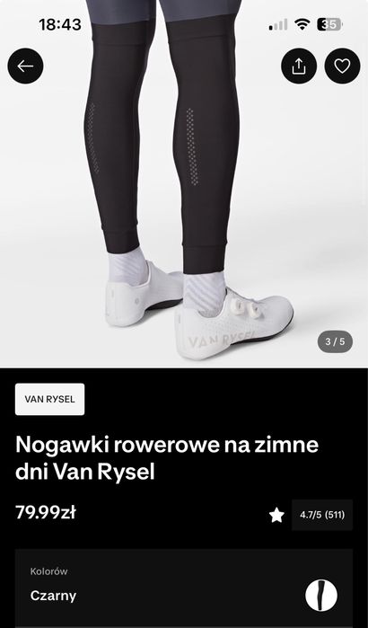 Nogawki kolarskie Van Rysel XL jak nowe