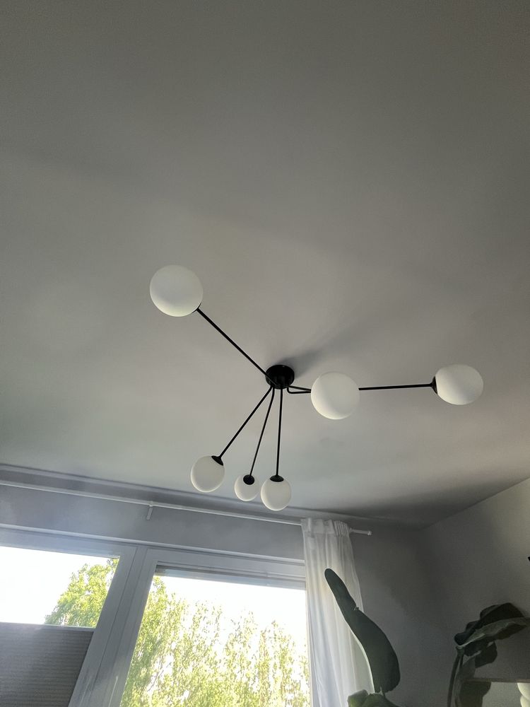 Żyrandol nowoczesny lampa wisząca kula czarny loft
