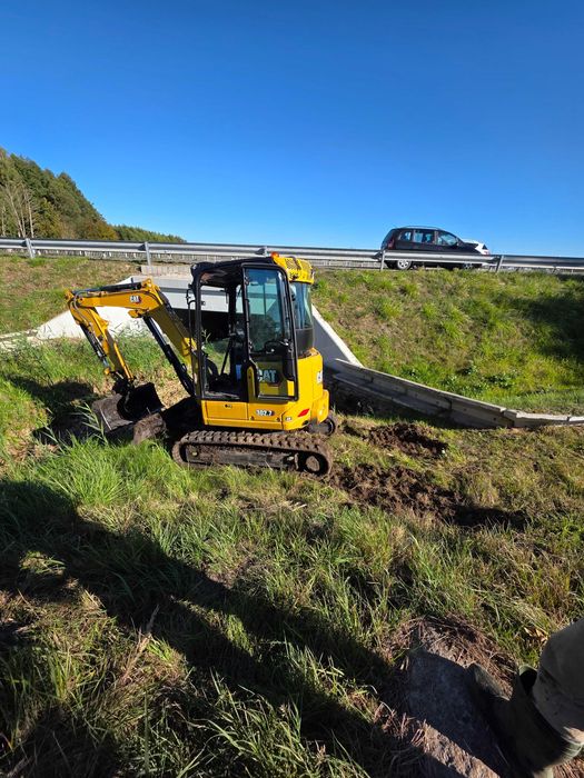Wynajem minikoparki 2.7t wynajem wywrotki zageszczarki skoczka