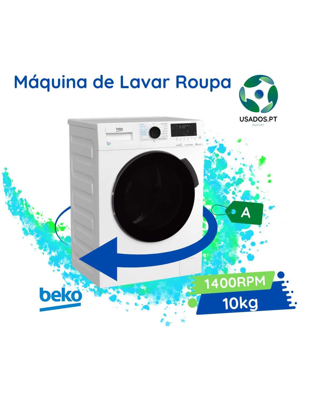 Máquina Lavar Roupa Beko 10kg 1400rpm  SteamCure