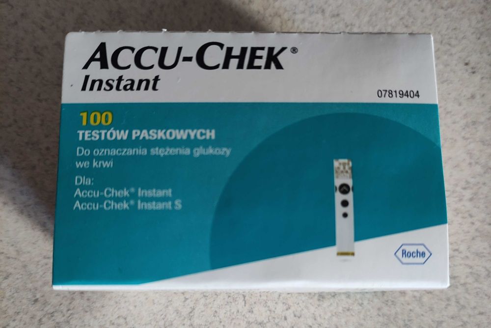 ACCU-CHEK INSTANT, PASKI testowe do glukometu 100 SZTUK