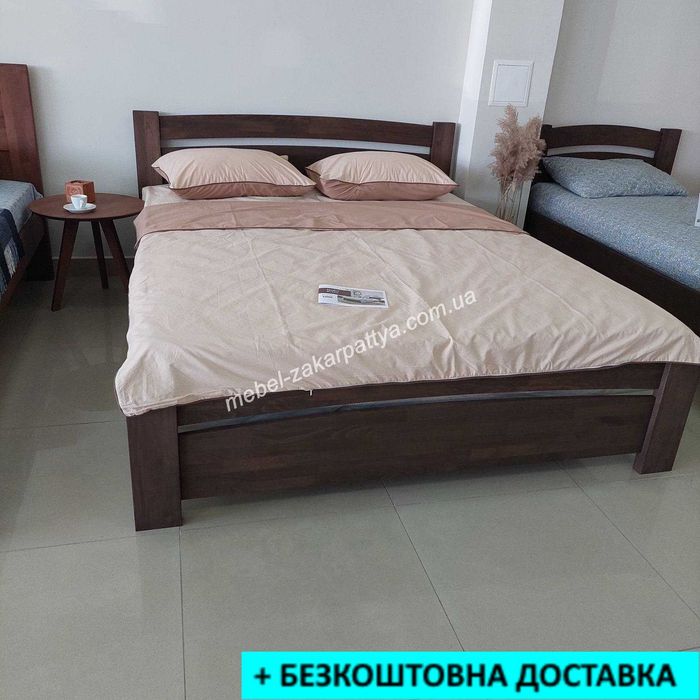 Кровать двуспальная бук. Купити ліжко деревяне . Доставка до будинку