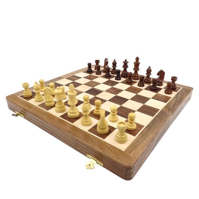 Klasyczne drewniane szachy - 40x40cm - G114 RABATY!